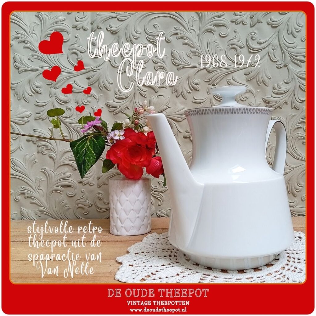 theepot clara 1968-1972 spaaractie Van Nelle retro design